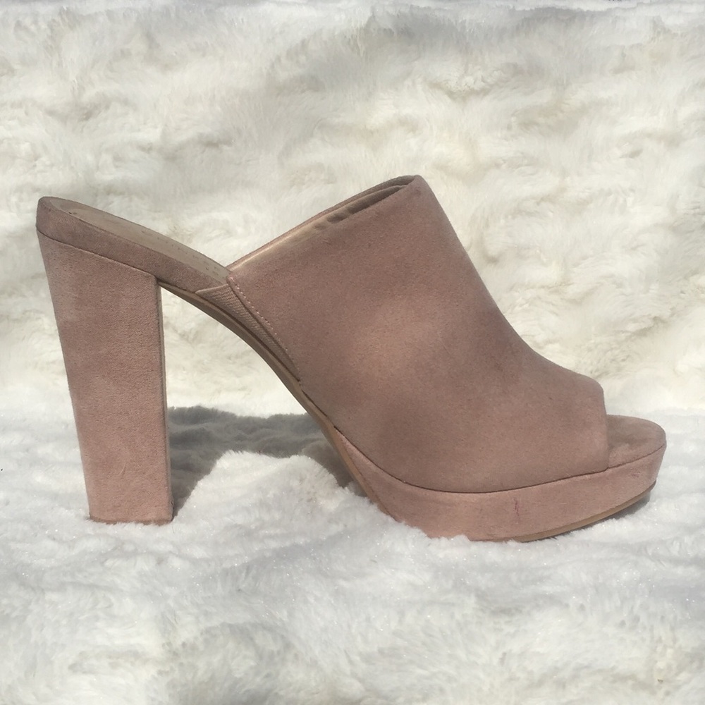 Chinese Laundry Dusty Rose Suede Mules